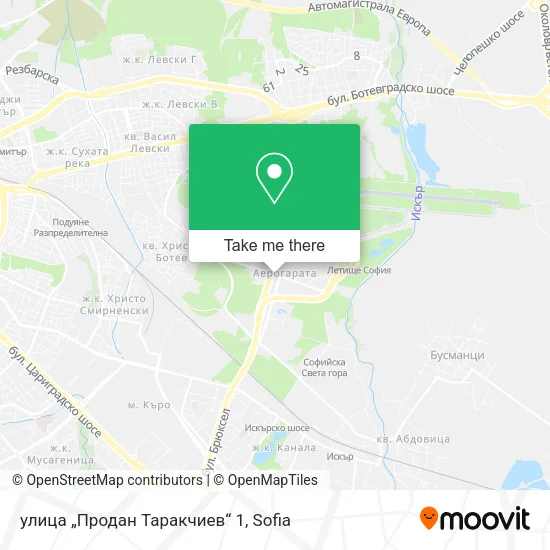 Карта улица „Продан Таракчиев“ 1