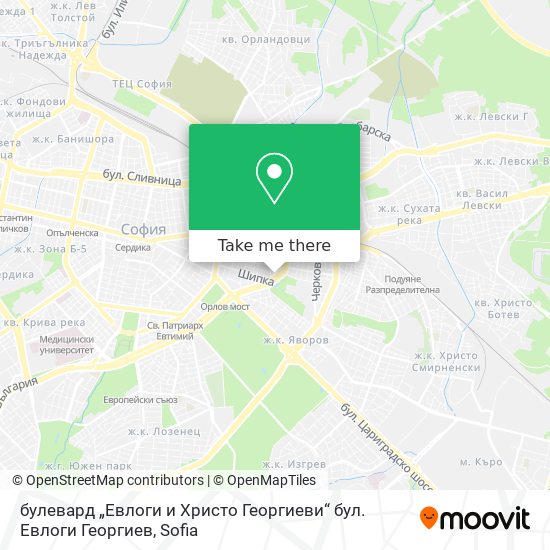 Карта булевард „Евлоги и Христо Георгиеви“ бул. Евлоги Георгиев