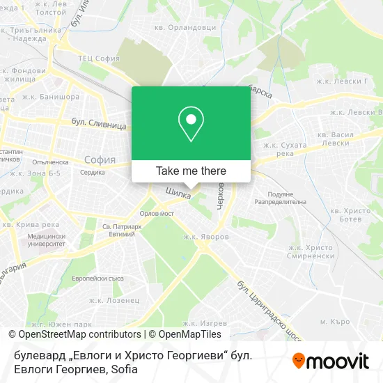 Карта булевард „Евлоги и Христо Георгиеви“ бул. Евлоги Георгиев