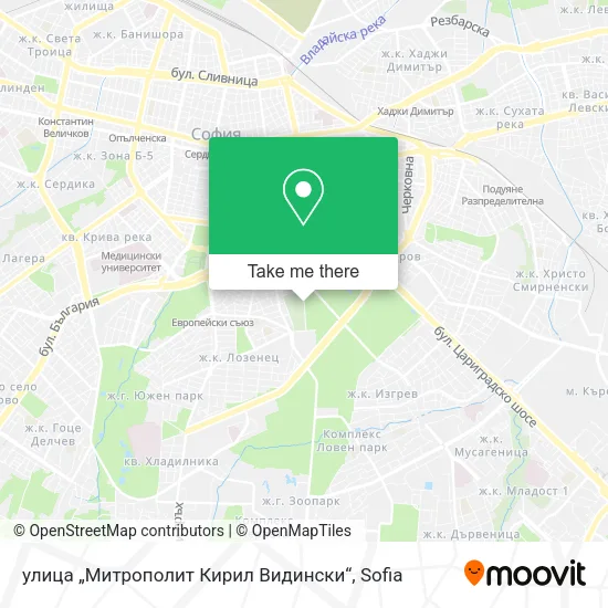 Карта улица „Митрополит Кирил Видински“