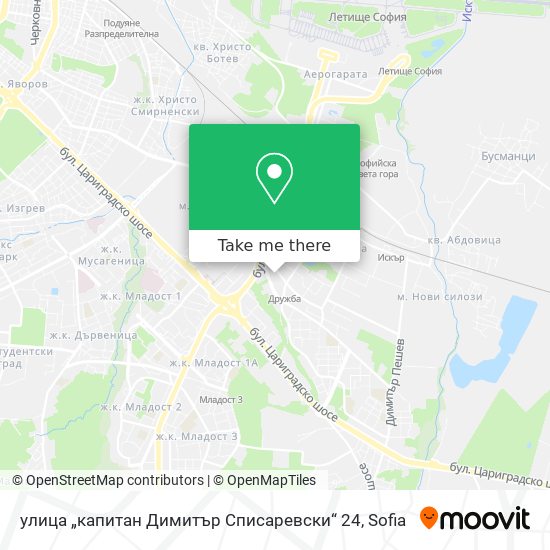 Карта улица „капитан Димитър Списаревски“ 24
