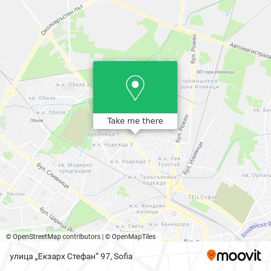 Карта улица „Екзарх Стефан“ 97