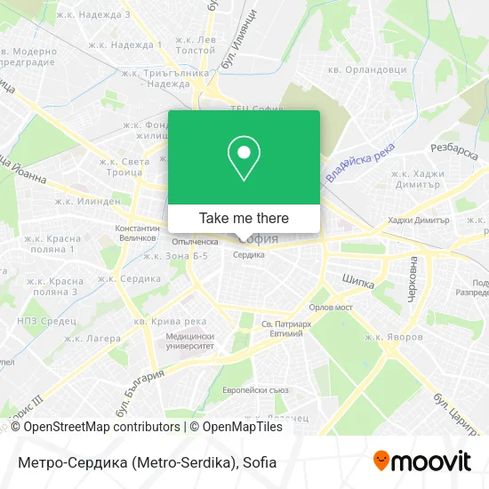 Карта Метро-Сердика (Metro-Serdika)