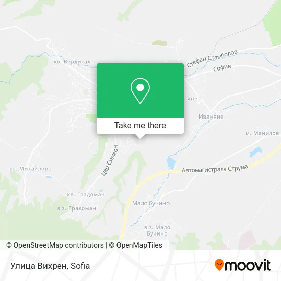 Карта Улица Вихрен