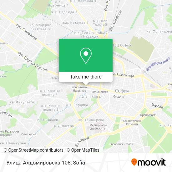 Карта Улица Алдомировска 108