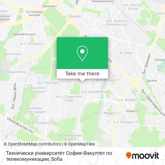 Технически университет София-Факултет по телекомуникации map