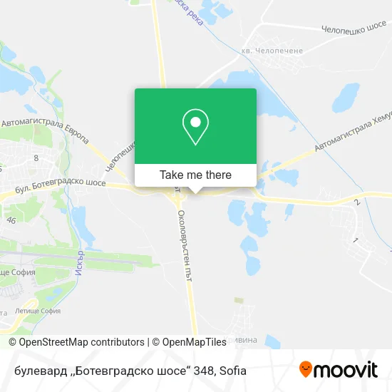 Карта булевард ,,Ботевградско шосе“ 348