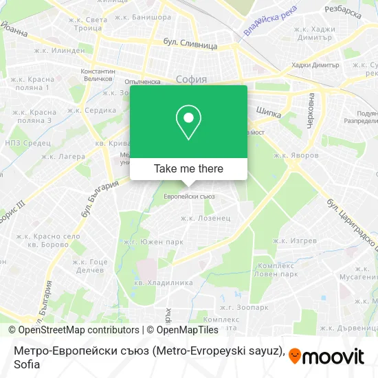 Карта Метро-Европейски съюз (Metro-Evropeyski sayuz)
