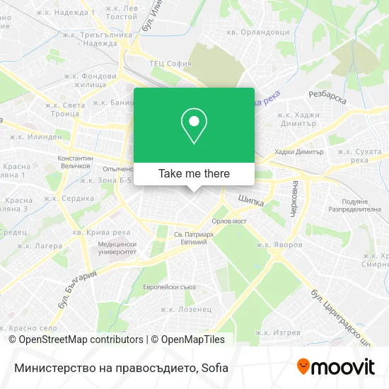 Карта Министерство на правосъдието