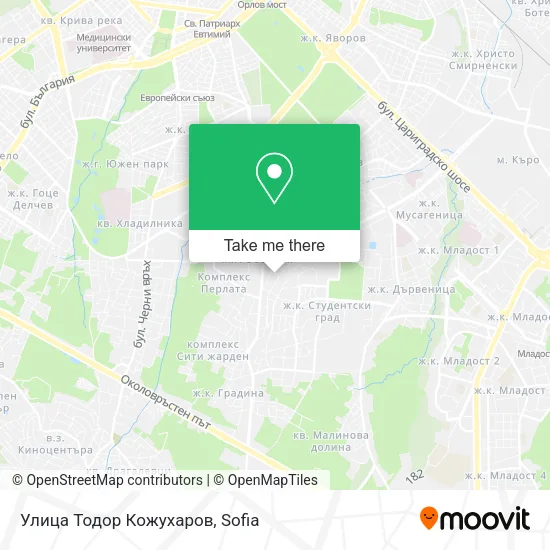 Карта Улица Тодор Кожухаров
