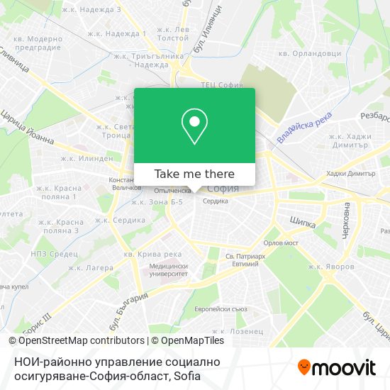 НОИ-районно управление социално осигуряване-София-област map