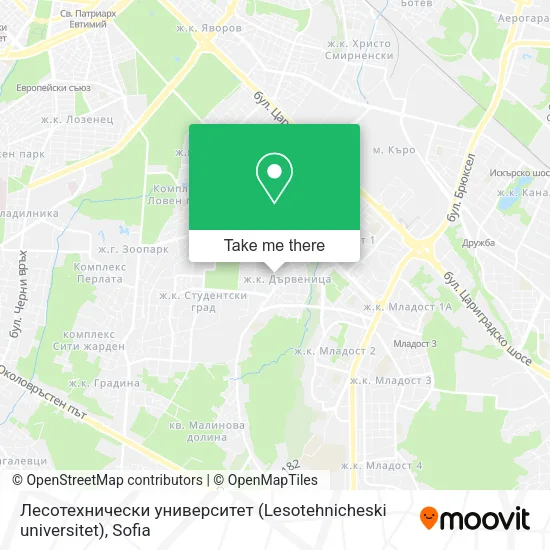 Карта Лесотехнически университет (Lesotehnicheski universitet)