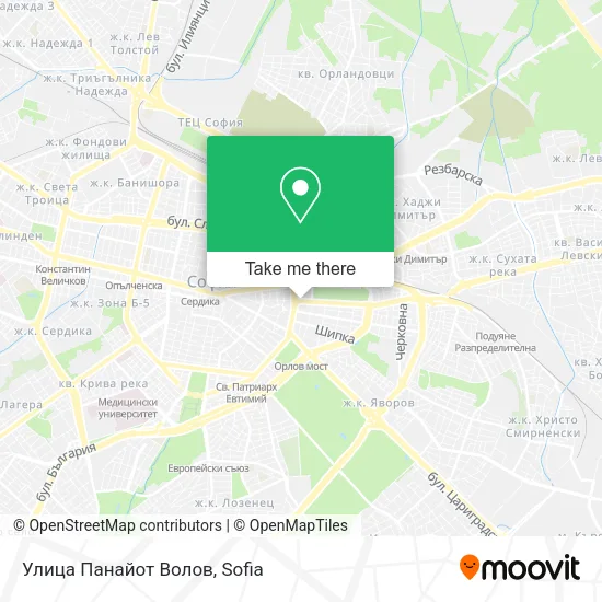 Карта Улица Панайот Волов