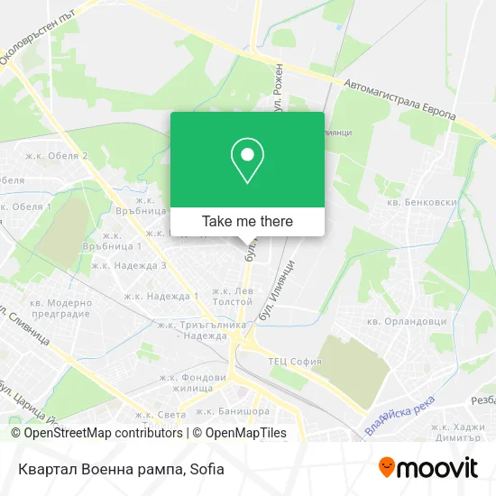 Карта Квартал Военна рампа