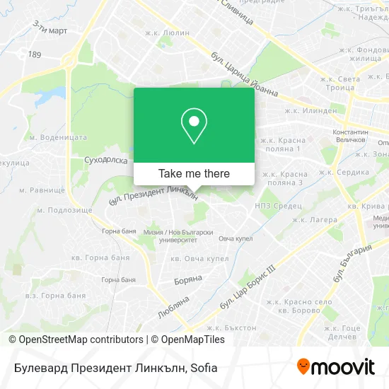 Карта Булевард Президент Линкълн