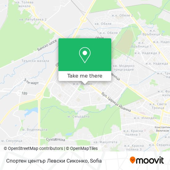 Спортен център Левски Сиконко map