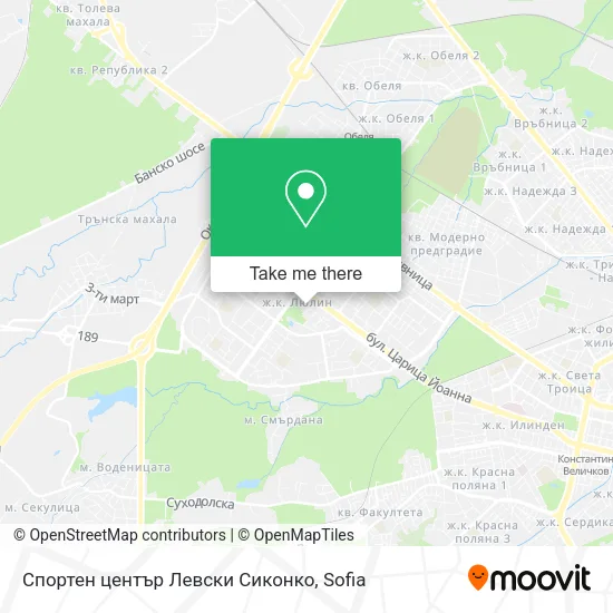 Карта Спортен център Левски Сиконко