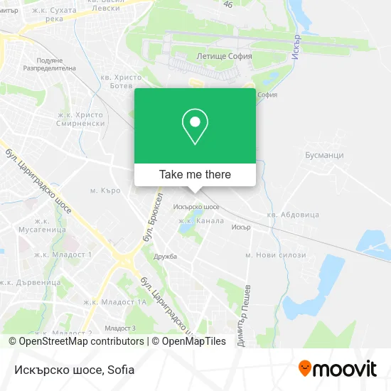 Карта Искърско шосе