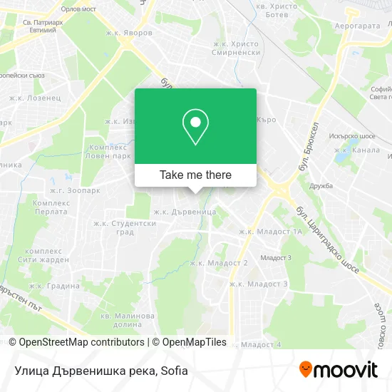 Карта Улица Дървенишка река