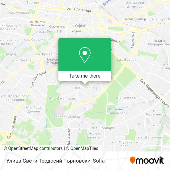 Карта Улица Свети Теодосий Търновски