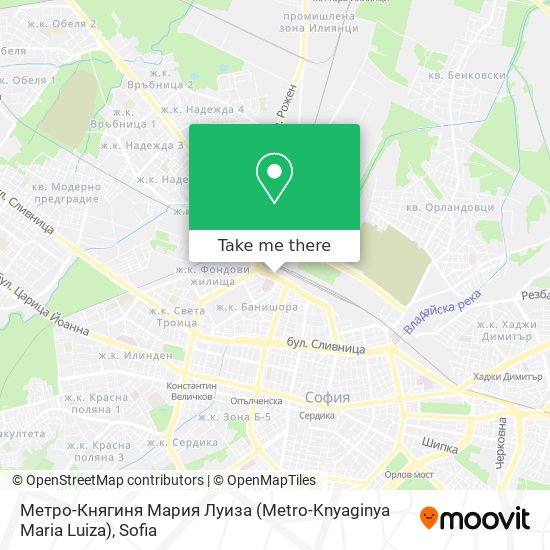 Карта Метро-Княгиня Мария Луиза (Metro-Knyaginya Maria Luiza)