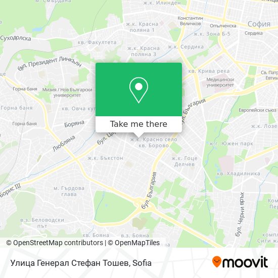 Улица Генерал Стефан Тошев map