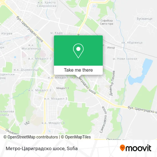 Карта Метро-Цариградско шосе