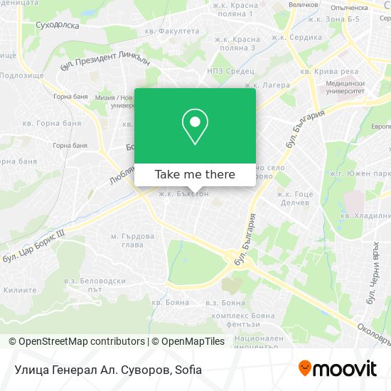 Улица Генерал Ал. Суворов map