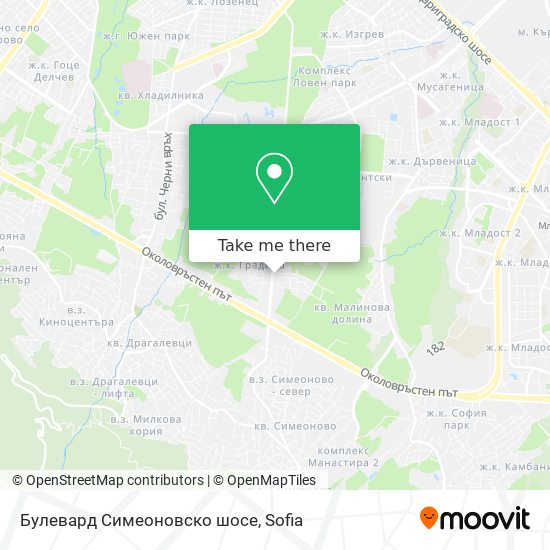 Булевард Симеоновско шосе map