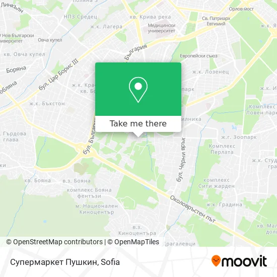 Карта Супермаркет Пушкин