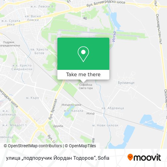улица „подпоручик Йордан Тодоров“ map