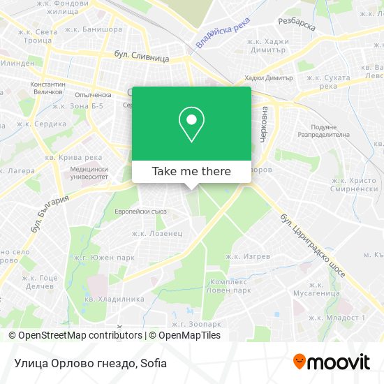 Улица Орлово гнездо map