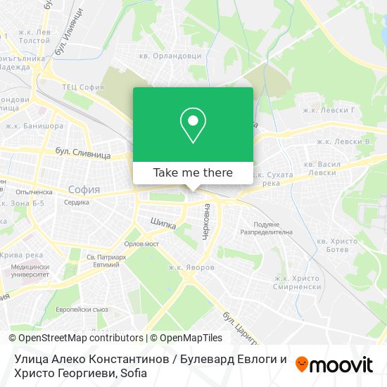 Карта Улица Алеко Константинов / Булевард Евлоги и Христо Георгиеви