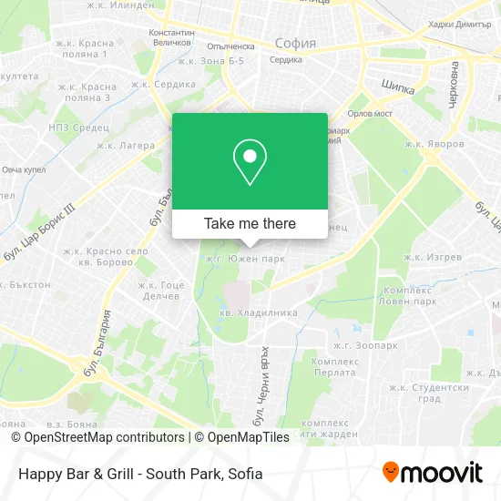 Карта Happy Bar & Grill - South Park