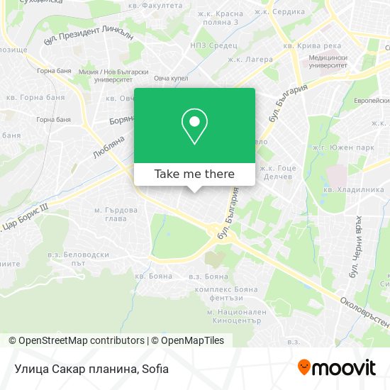 Улица Сакар планина map