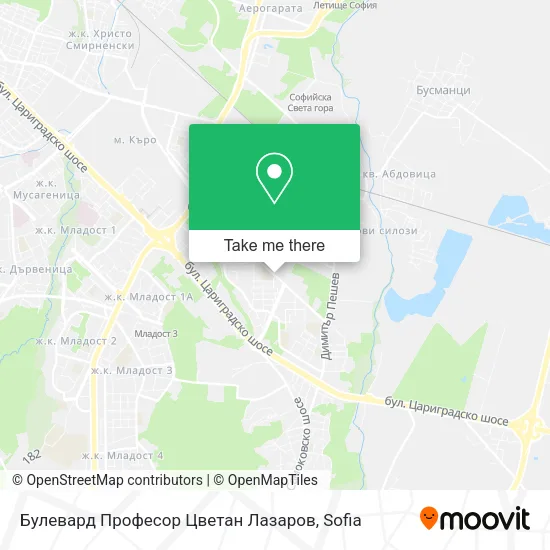 Карта Булевард Професор Цветан Лазаров