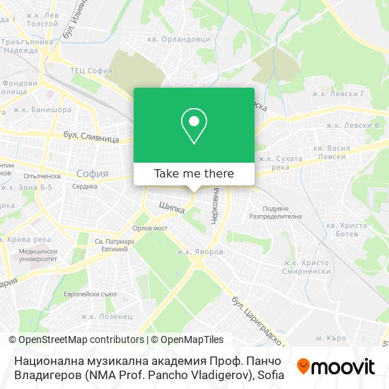 Национална музикална академия Проф. Панчо Владигеров (NMA Prof. Pancho Vladigerov) map