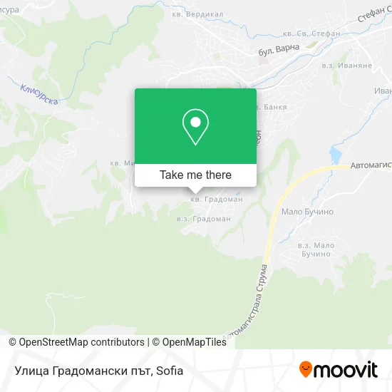Карта Улица Градомански път