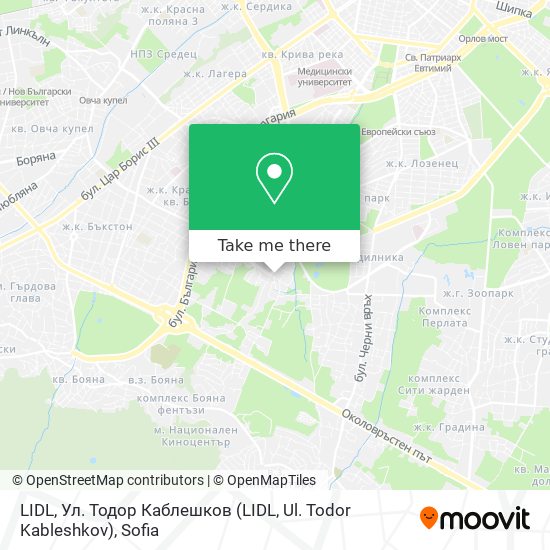 LIDL, Ул. Тодор Каблешков (LIDL, Ul. Todor Kableshkov) map