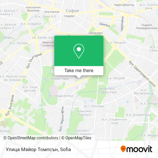 Карта Улица Майор Томпсън