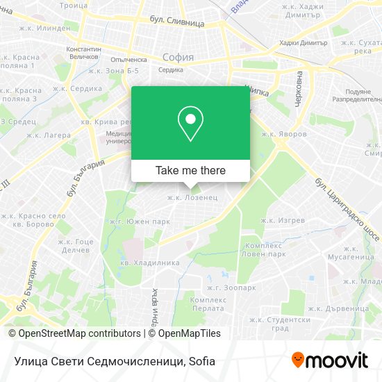 Улица Свети Седмочисленици map