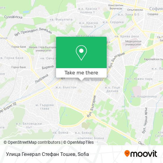 Улица Генерал Стефан Тошев map