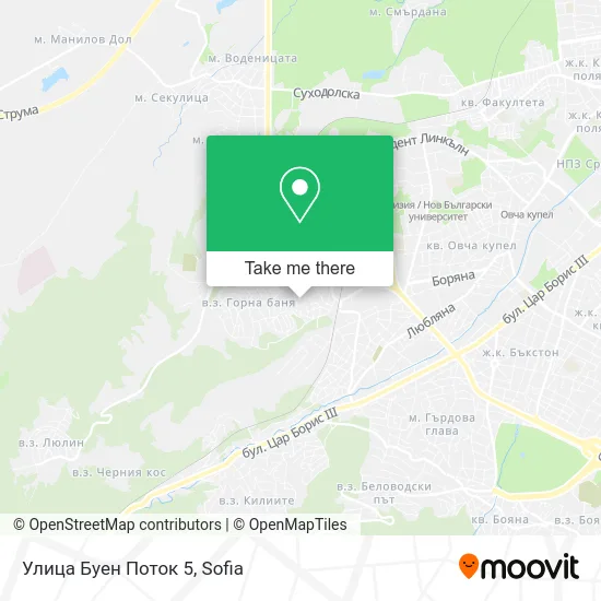 Карта Улица Буен Поток 5