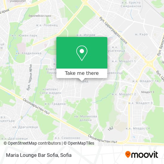 Maria Lounge Bar Sofia map