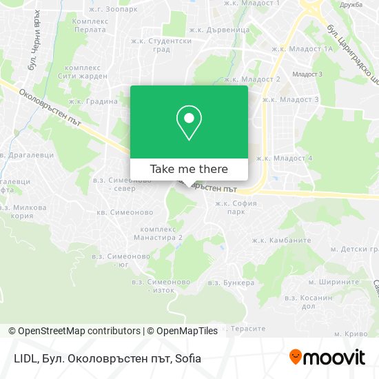 LIDL, Бул. Околовръстен път map