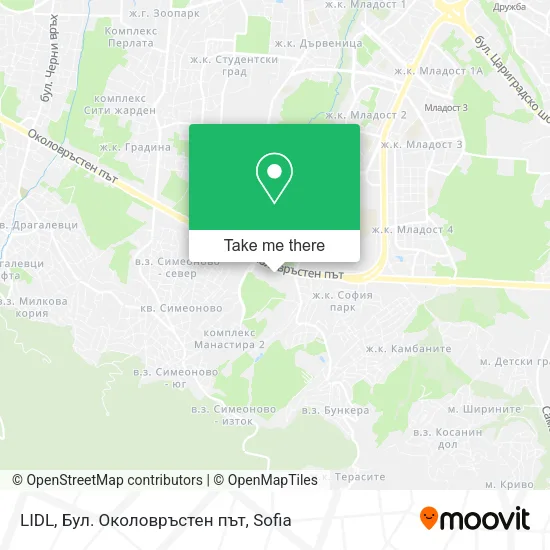 LIDL, Бул. Околовръстен път map