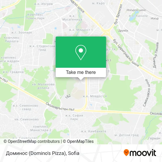 Карта Доминос (Domino's Pizza)