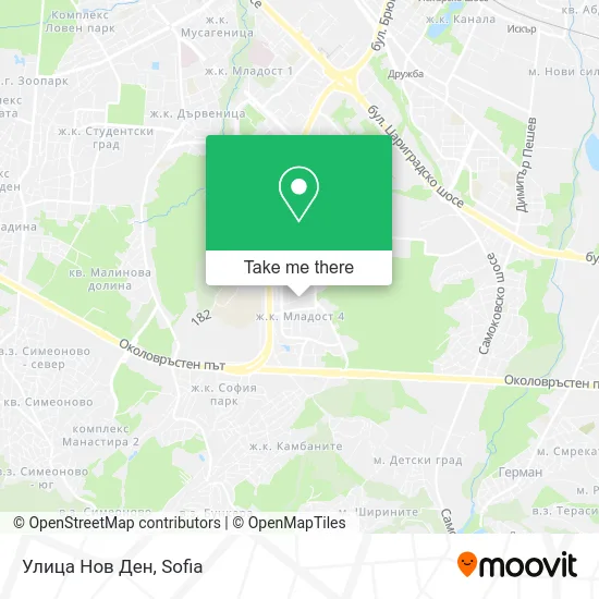 Карта Улица Нов Ден