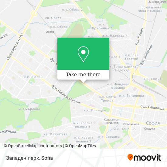 Западен парк map
