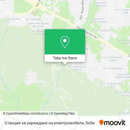 Карта Станция за зареждане на електромобили